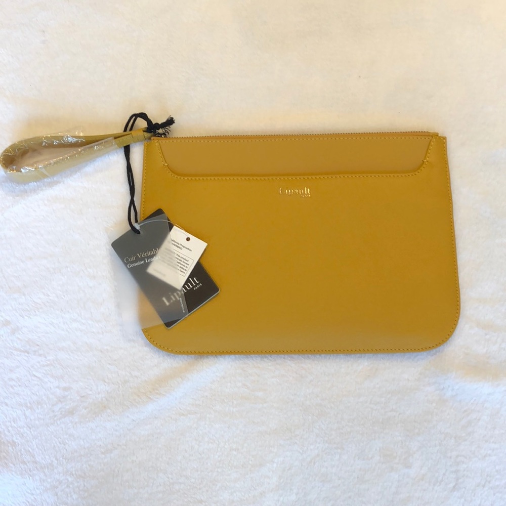 SOLD Lipault Plume Elegance Clutch 100% leather - Picture 1 of 7